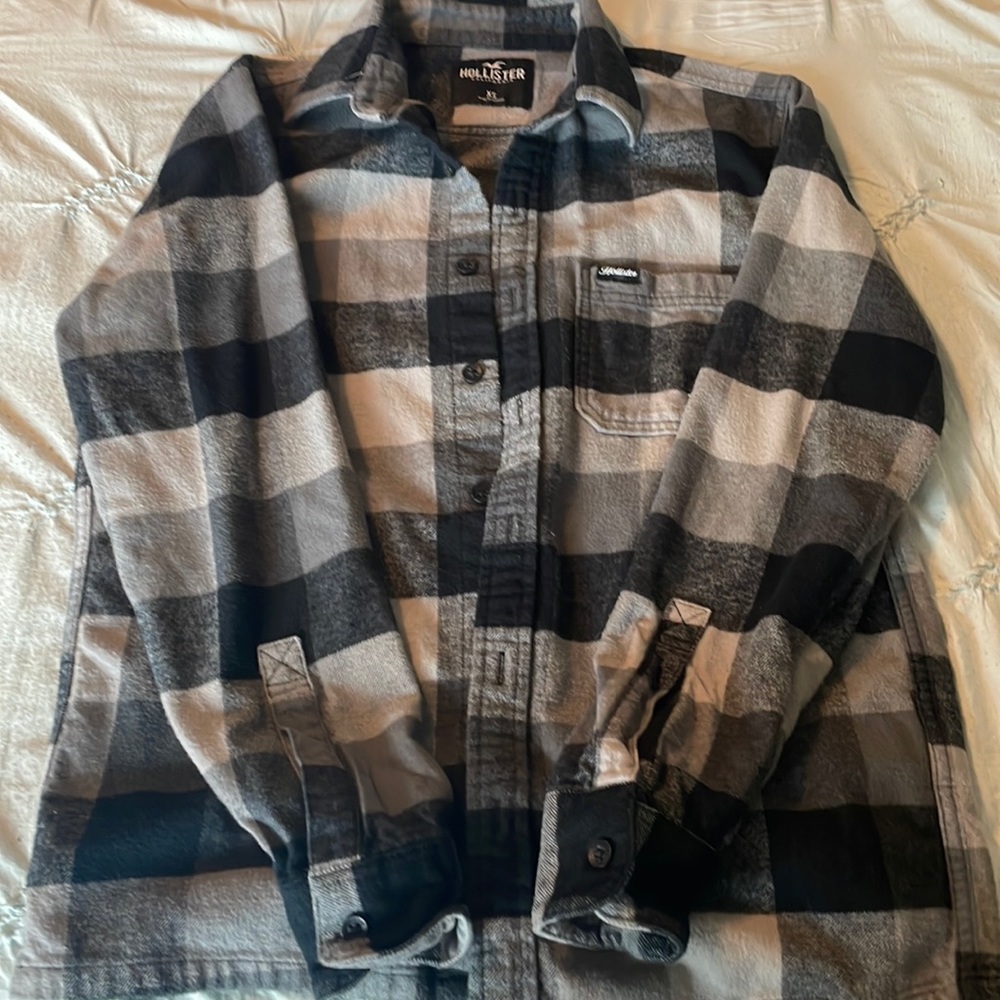 Grey Hollister Flannel XS